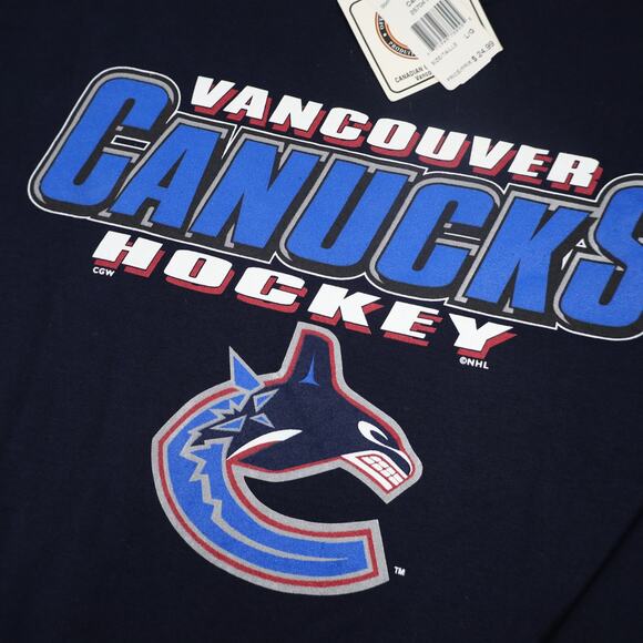 Vintage 90s NWT Starter Vancouver Canucks Hockey Graphic Sweatshirt - Picture 5 of 10